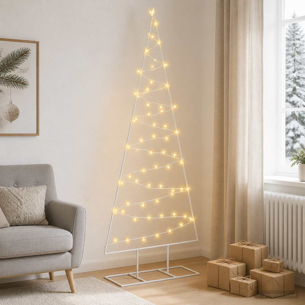 Metallinen joulukuusi LED-valoilla KUOPIO 180 cm