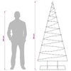 Metallinen joulukuusi LED-valoilla KUOPIO 210 cm