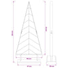 Metallinen joulukuusi jalalla KUOPIO 125 cm Teräs Musta