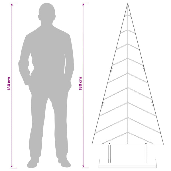 Metallinen joulukuusi jalalla KUOPIO 180 cm Teräs Musta