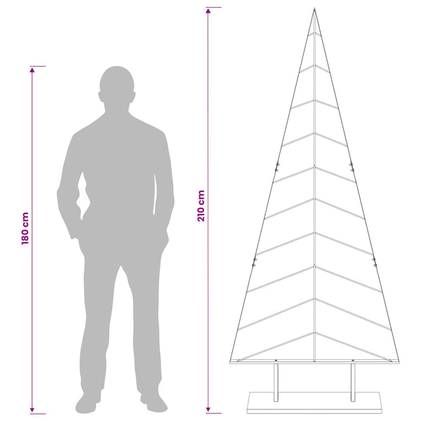 Metallinen joulukuusi jalalla KUOPIO 210 cm Teräs Kulta