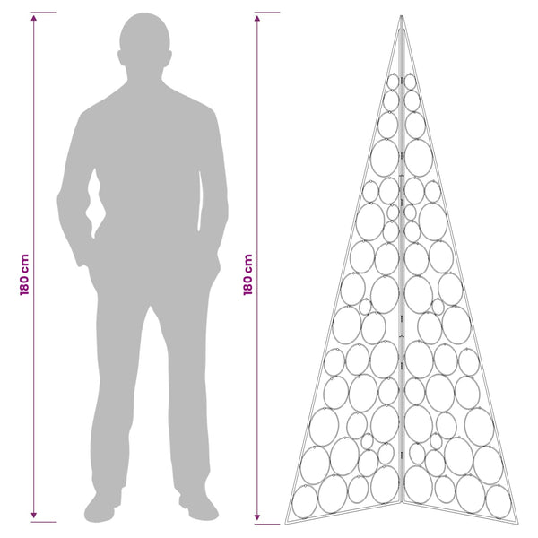 Metallinen joulukuusi KUOPIO 180 cm Teräs valkoinen