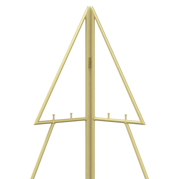Metallinen joulukuusi KUOPIO 210 cm Teräs Kulta