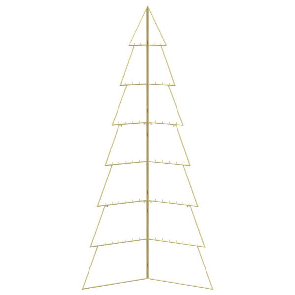 Metallinen joulukuusi KUOPIO 210 cm Teräs Kulta