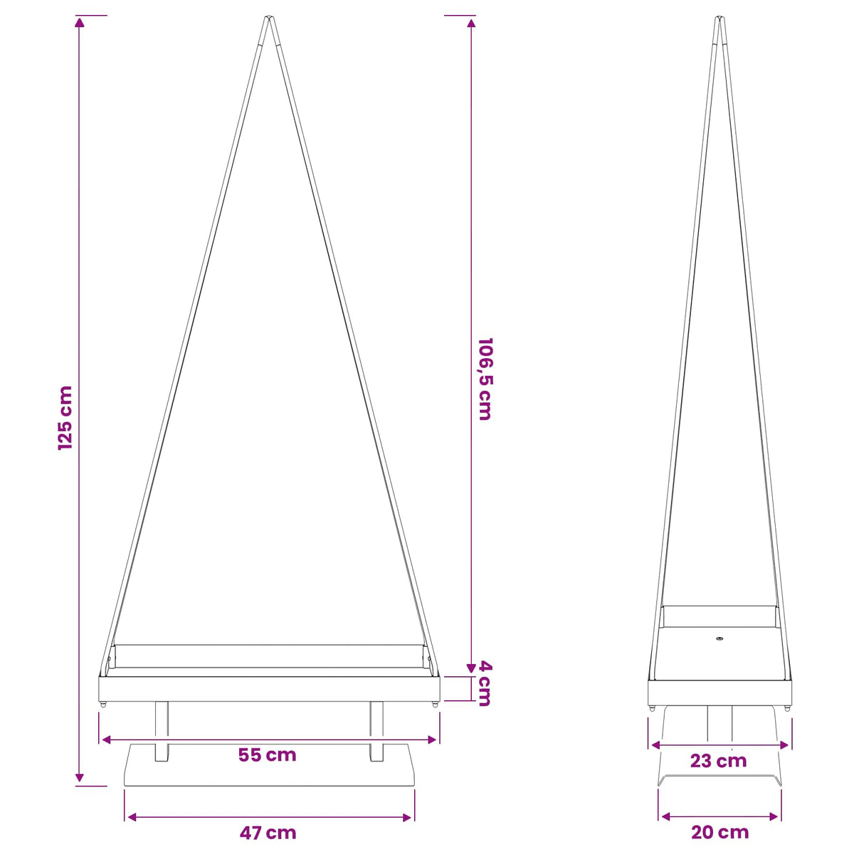 Metallinen joulukuusi KUOPIO 125 cm Teräs valkoinen
