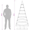 Metallinen joulukuusi jalalla KUOPIO 210 cm Lämpimän Valkoinen