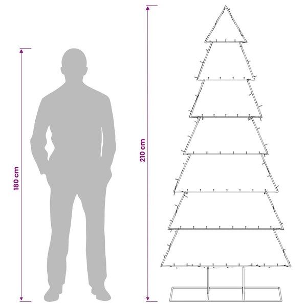 Metallinen joulukuusi jalalla KUOPIO 210 cm Lämpimän Valkoinen