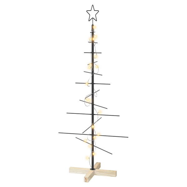 Metallinen joulukuusi jalalla KUOPIO 120 cm Lämpimän Valkoinen