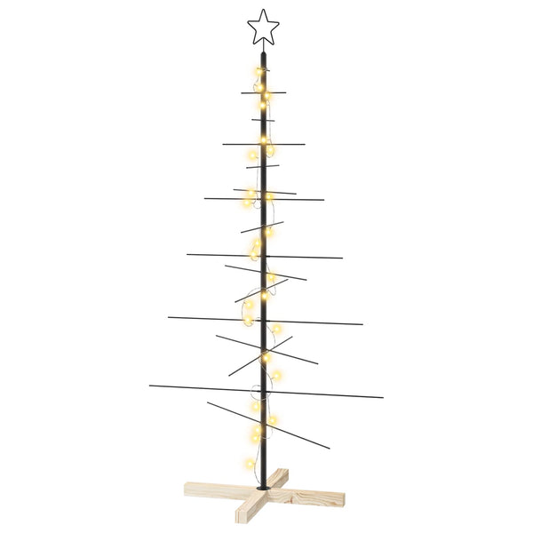 Metallinen joulukuusi jalalla KUOPIO 150 cm Lämpimän Valkoinen