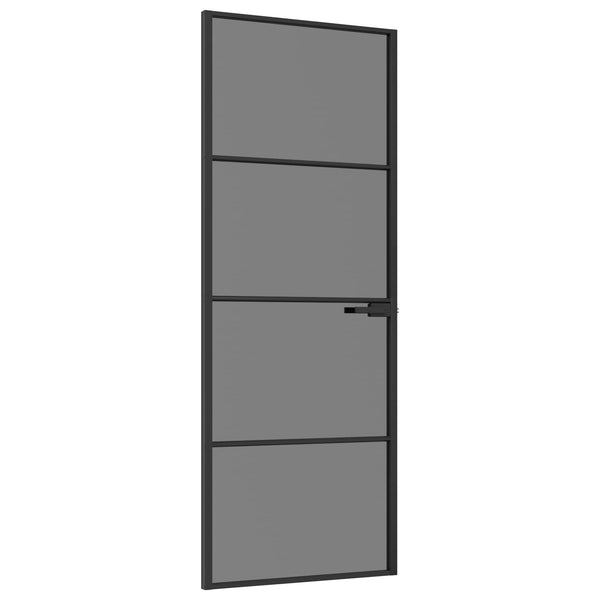 Sisäovi 76 x 201,5 cm Karkaistu lasi ja alumiini