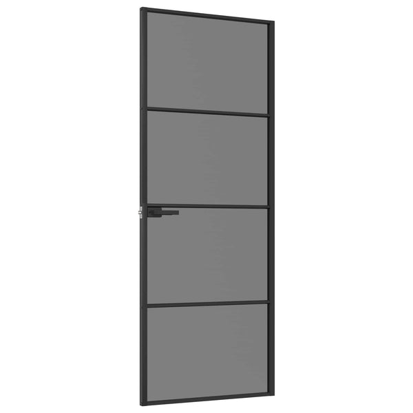 Sisäovi 76 x 201,5 cm Karkaistu lasi ja alumiini