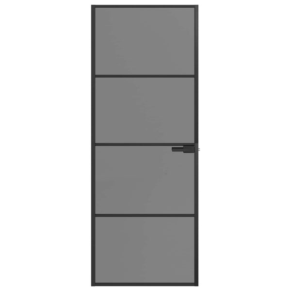 Sisäovi 76 x 201,5 cm Karkaistu lasi ja alumiini
