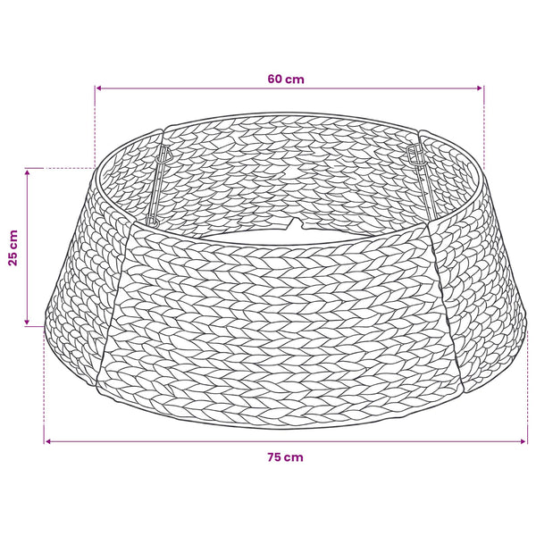 Joulupuun kaula Pyöreä Ruskea Ø 75 x 25 cm Vesihyasintti