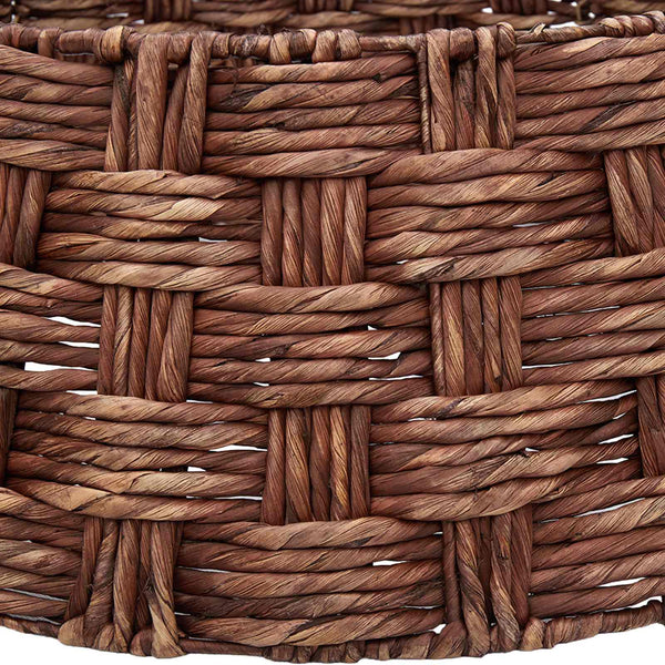 Joulupuun kaula Pyöreä Ruskea pesu Ø 75 x 25 cm Vesihyasintti