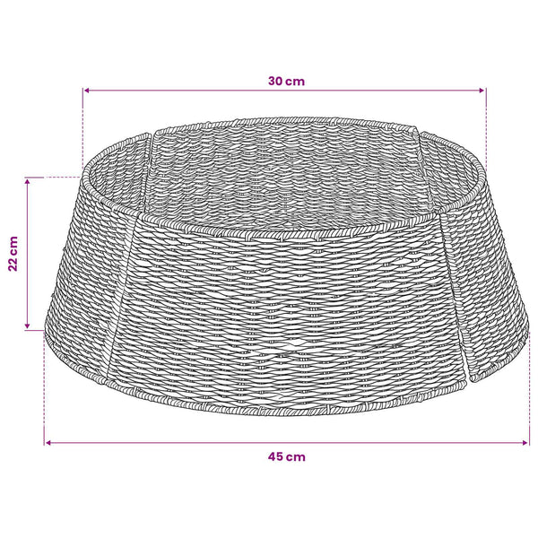 Joulupuun kaula Pyöreä Luonnollinen Ø 45 x 22 cm Merilevä