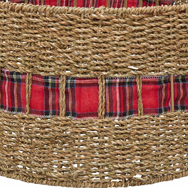 Joulupuun kaula Pyöreä Luonnollinen Ø 60 x 22 cm Merilevä