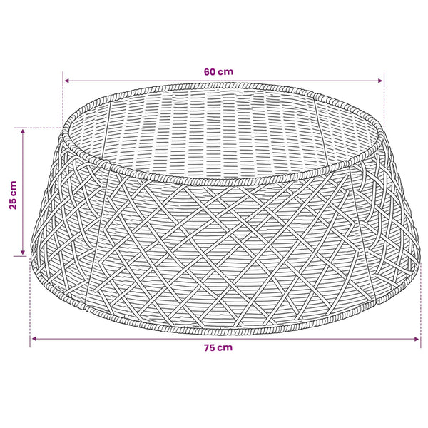 Joulupuun kaula Pyöreä Luonnollinen Ø 75 x 25 cm Merilevä