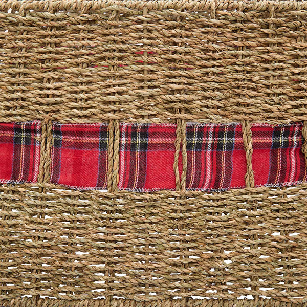 Joulupuun kaula Neliö Luonnollinen 70 x 70 x 28 cm Merilevä