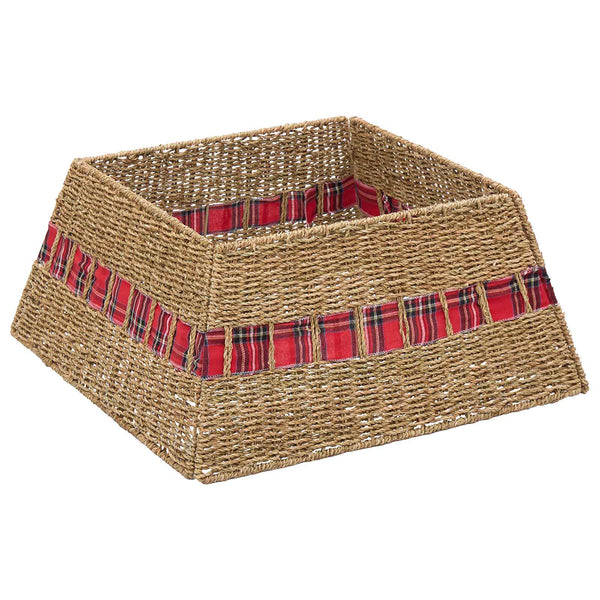 Joulupuun kaula Neliö Luonnollinen 70 x 70 x 28 cm Merilevä