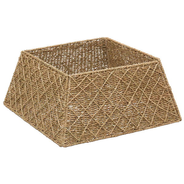 Joulupuun kaula Neliö Luonnollinen 70 x 70 x 28 cm Merilevä