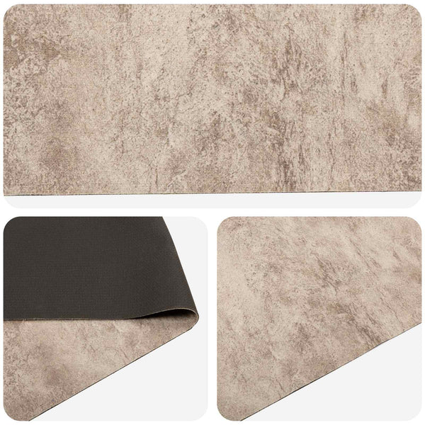 Keittiömatto Beige betoni 300 x 60 cm 100% polyamidi