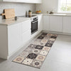 Keittiömatto Harmaa-beige mosaiikki 180 x 60 cm 100% polyamidi