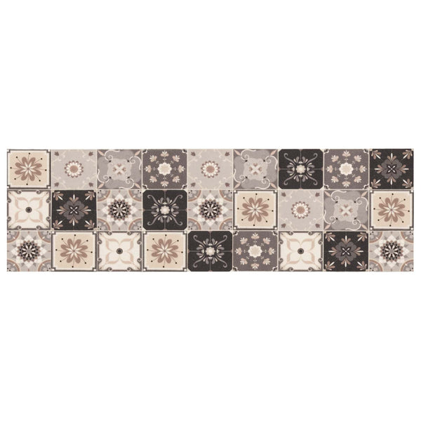 Keittiömatto Harmaa-beige mosaiikki 300 x 60 cm 100% polyamidi