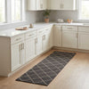 Keittiömatto Antrasiitti ruudullinen 300 x 60 cm 100% polyamidi