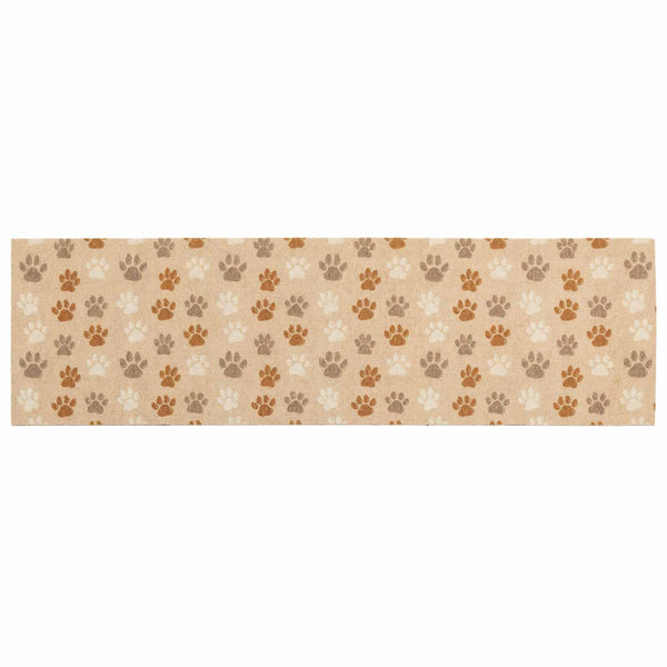 Keittiömatto Beige tassut 150 x 45 cm 100% polyamidi