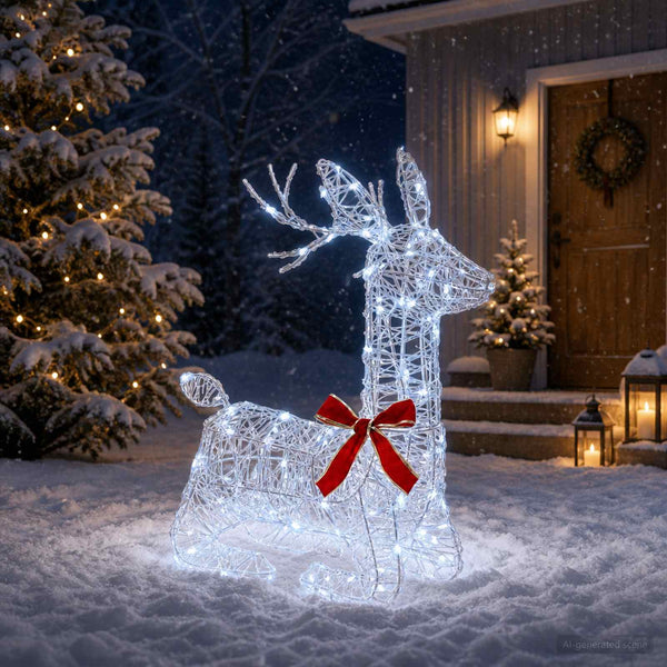 3D jouluporo LOVIISA 140 LEDiä Kylmä valkoinen 55 x 22 x 63 cm