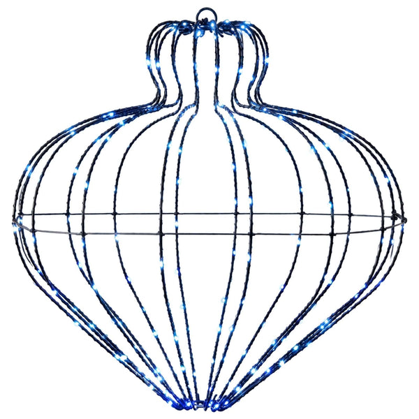 Joulupallon valaisin 2 kpl 384 LEDiä Sininen Halk. 40 x 40 cm