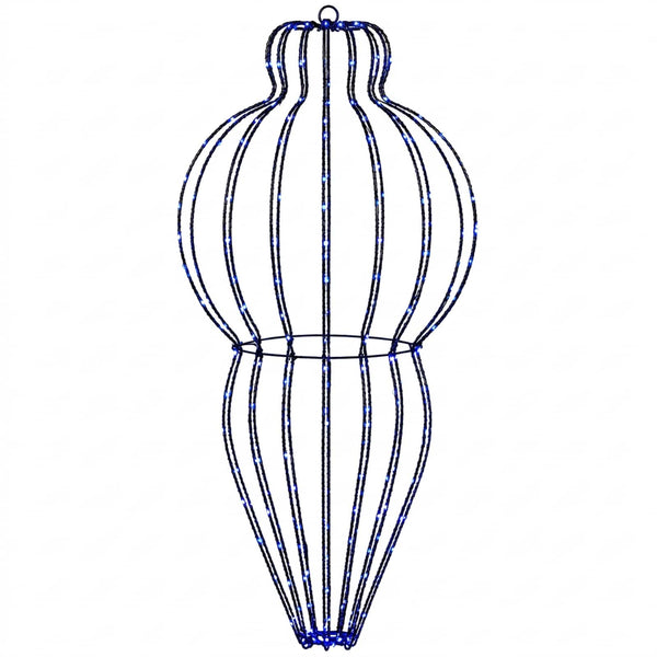 Joulun koristevalo 2 kpl 640 LEDiä Sininen Halk. 40 x 75 cm