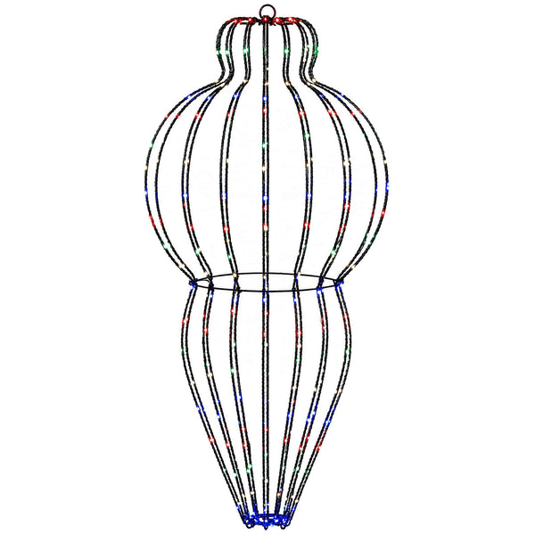 Joulupallon valaisin 2 kpl 640 LEDiä Monivärinen Ø 40 x 75 cm