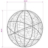 Joulupallon valaisin 2 kpl 1000 LEDiä Monivärinen Ø 40 x 42 cm