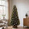 Joulukoristeen setti 120 kpl Harmaa Halk. 6 cm Muovi 300 LEDiä
