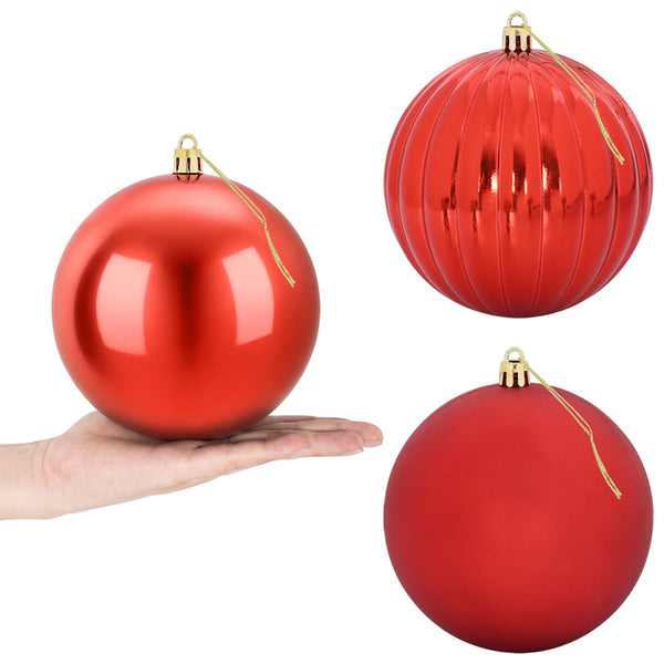 Joulupallon setti XL 9 kpl Punainen Halk. 15 cm Muovi