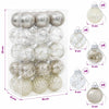 Joulupallosetti 30 kpl Samppanja Ø 6 cm PET