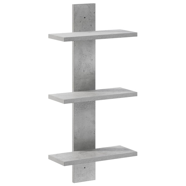 Seinähylly Betoninharmaa 30 x 13.5 x 64.5 cm Tekninen puu
