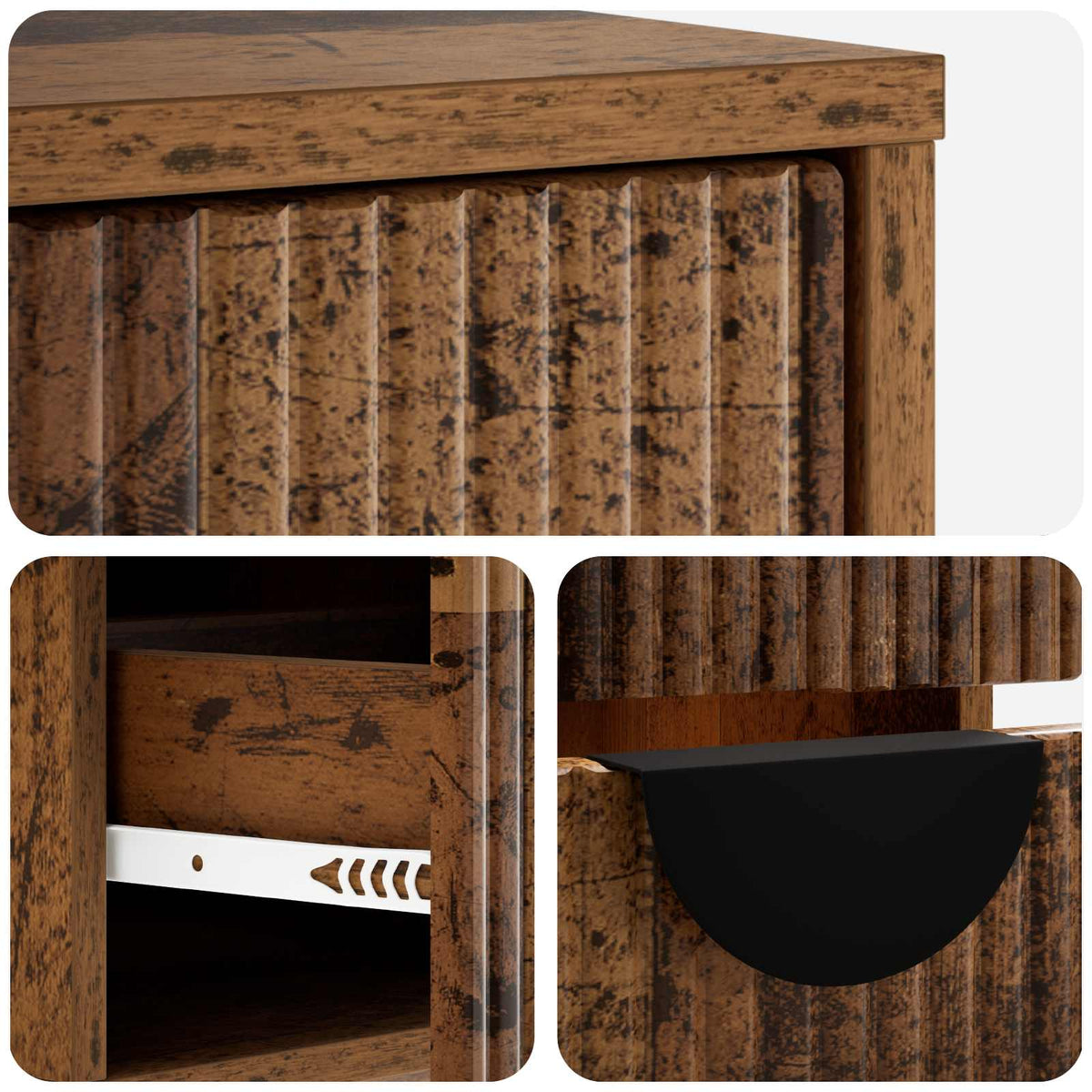 TV-kaappi VENRAY 101 x 36,5 x 40 cm Vanha puu