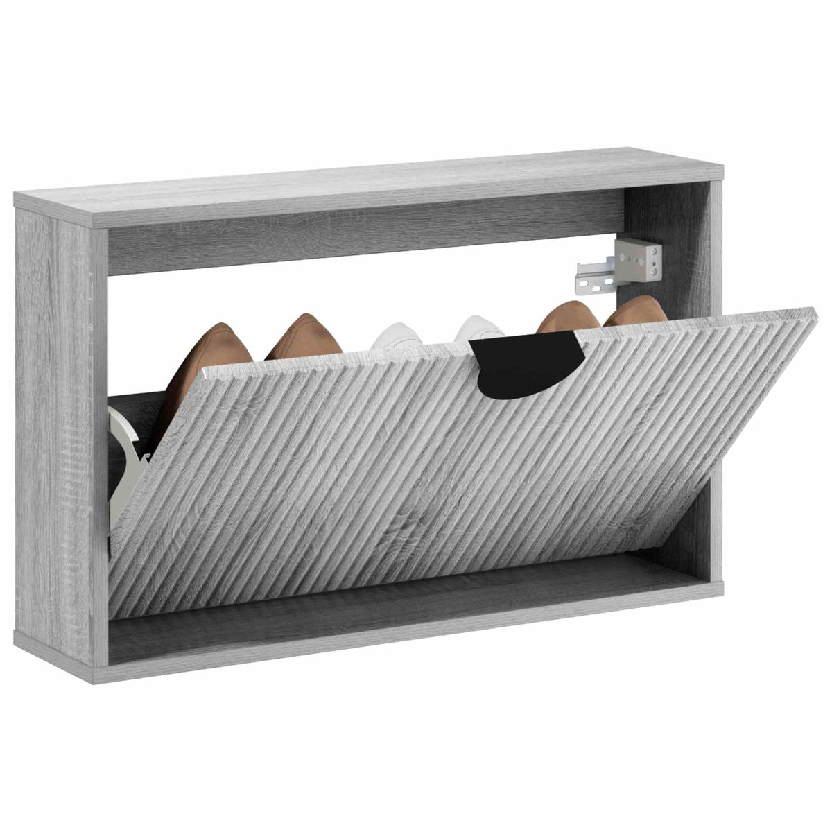 Kenkäkaappi VENRAY 70 x 17 x 43 cm Tekninen puu Harmaa Sonoma