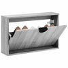 Kenkäkaappi VENRAY 70 x 17 x 43 cm Tekninen puu Harmaa Sonoma