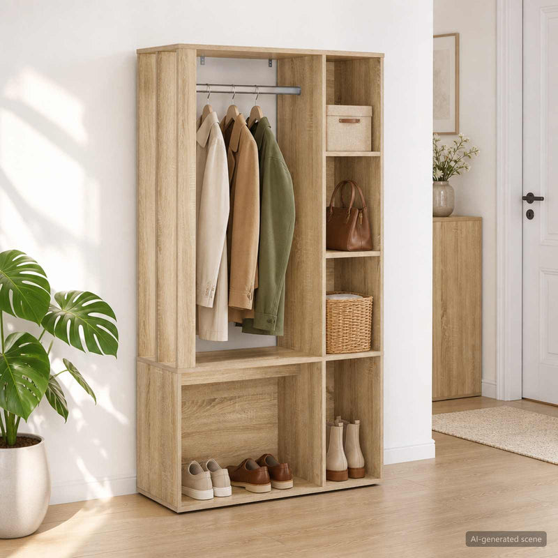 Eteisvaatekaappi Sonoma-tammi 91 x 32 x 150,5 cm