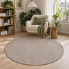 Matto IZA Beige Ø 160 cm 100% polyesteri Lyhyt nukka