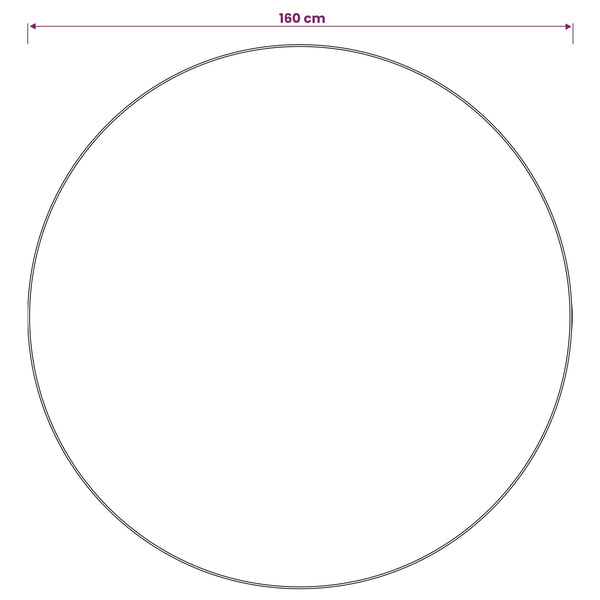 Matto IZA Beige Ø 160 cm 100% polyesteri Lyhyt nukka