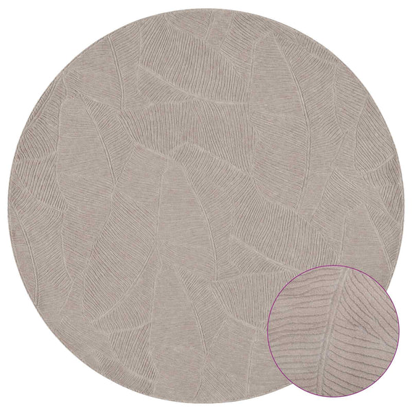 Matto IZA Beige Ø 160 cm 100% polyesteri Lyhyt nukka