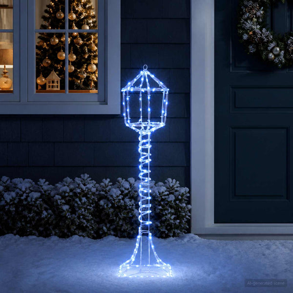 LED-katulamppu koristekyltillä LOVIISA 160 LEDiä Sininen