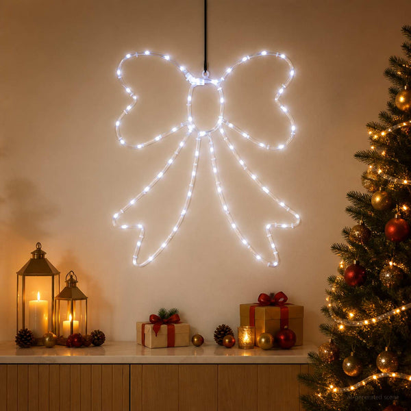 LED-valoletku-rusetti LOVIISA 70 LEDiä Kylmä valkoinen