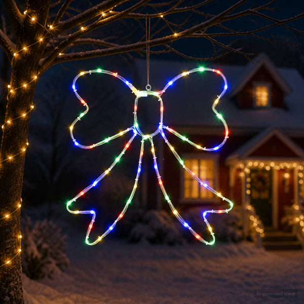 LED-valoletku-rusetti LOVIISA 70 LEDiä Monivärinen 50 x 51 cm