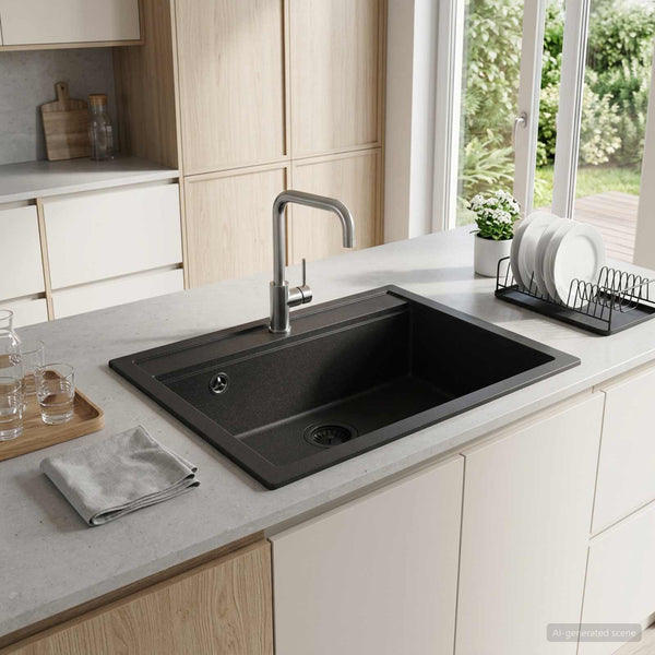 Yksialtainen tiskiallas Graniitti 60 x 51 x 30,5 cm Grafiitti