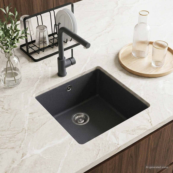 Yksialtainen tiskiallas Graniitti 43 x 46 x 20 cm Grafiitti